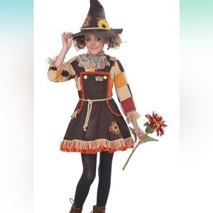 Girl's Patchwork Scarecrow Costume size M